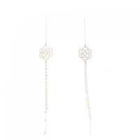 K18YG フラワー ピアス