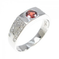 PT ガーネット リング 0.326CT