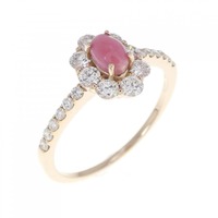 K18PG コンクパール リング 0.34CT