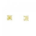 K18YG ダイヤモンド ピアス 0.506CT 0.507CT FY SI2 クッションカット