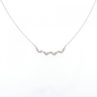 K18YG ハート ダイヤモンド ネックレス 0.15CT