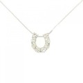 K18WG ホースシュー ダイヤモンド ネックレス 1.00CT