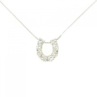 K18WG ホースシュー ダイヤモンド ネックレス 1.00CT