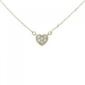 K18YG ハート ダイヤモンド ネックレス 0.06CT