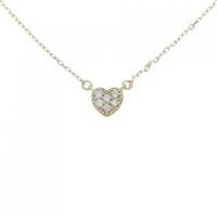 K18YG ハート ダイヤモンド ネックレス 0.06CT
