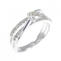 K18WG ダイヤモンド リング 0.40CT