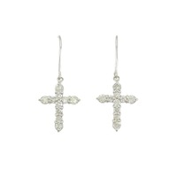 PT クロス ダイヤモンド ピアス 0.50CT