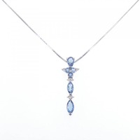 K18WG アクアマリン ネックレス 1.45CT