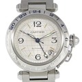 カルティエ パシャC GMT W31029M7 SS 自動巻