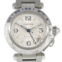 カルティエ パシャC GMT W31029M7 SS 自動巻