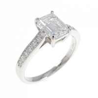 PT ダイヤモンド リング 1.098CT F VS1 エメラルドカット