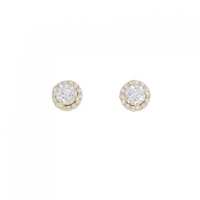 【リメイク】K18YG/ST ダイヤモンド ピアス 0.318CT 0.331CT F SI2 Good