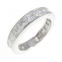 ハリーウィンストン プリンセスカット チャネルセット リング