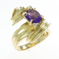 K18YG アメジスト リング 1.06CT