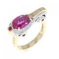 K18YG/K18WG ルベライトトルマリン リング 1.12CT
