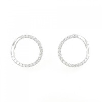 K18WG ダイヤモンド ピアス 1.00CT