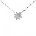 K18WG/PT999 ダイヤモンド ネックレス 1.00CT