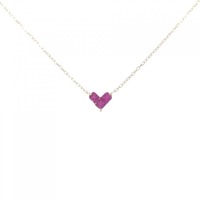 K18YG ハート ルビー ネックレス 0.28CT