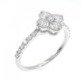 【新品】PT フラワー ダイヤモンド リング 0.520CT