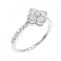 【新品】PT フラワー ダイヤモンド リング 0.520CT