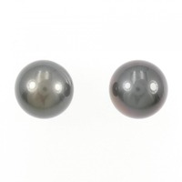 K14WG 黒蝶パール ピアス 12.6mm