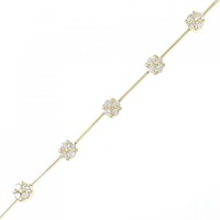 K18YG フラワー ダイヤモンド ブレスレット 1.00CT