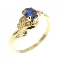 K18YG サファイヤ リング 0.55CT