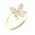 K18YG フラワー ダイヤモンド リング 0.91CT