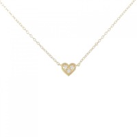 K18YG ハート ダイヤモンド ネックレス 0.03CT