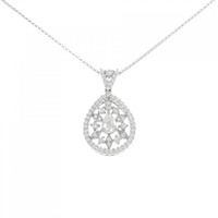 PT ダイヤモンド ネックレス 0.605CT F SI2 ペアシェイプ