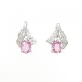 K14WG サファイヤ ピアス 1.250CT 拡散処理未検査