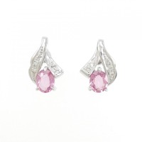 K14WG サファイヤ ピアス 1.250CT 拡散処理未検査