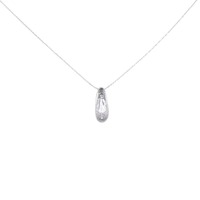K18WG シューズ ダイヤモンド ネックレス 0.04CT