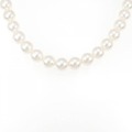 シルバークラスプ/PT アコヤパール ネックレス ピアスセット 7.5-8mm