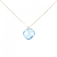 K18YG ブルートパーズ ネックレス