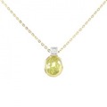 K18YG/K18WG ガーネット ネックレス 1.29CT