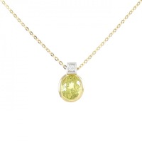 K18YG/K18WG ガーネット ネックレス 1.29CT