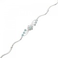 K18WG フラワー トルマリン ブレスレット 0.127CT