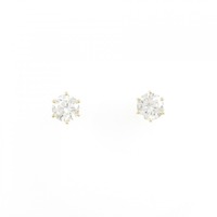 【新品】K18YG ダイヤモンド ピアス 0.442CT 0.434CT H SI2 Good