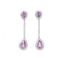 K18WG サファイヤ ピアス 1.10CT 拡散処理未検査