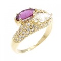 K18YG ルビー リング 0.80CT