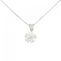 PT フラワー ダイヤモンド ネックレス 1.00CT