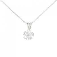 PT フラワー ダイヤモンド ネックレス 1.00CT