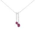 K18WG ルビー ネックレス 1.30CT