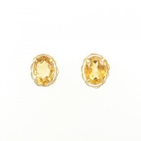 【新品】K18YG シトリン ピアス
