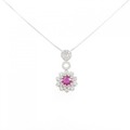 K18WG ルビー ネックレス 0.43CT