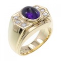 K18YG アメジスト リング 3.23CT