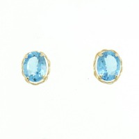 【新品】K18YG ブルートパーズ ピアス