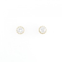 【リメイク】K18YG/ST ダイヤモンド ピアス 0.330CT 0.342CT D SI1 VG