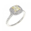 ティファニー ソレスト リング 0.38CT FY VVS2 クッションカット